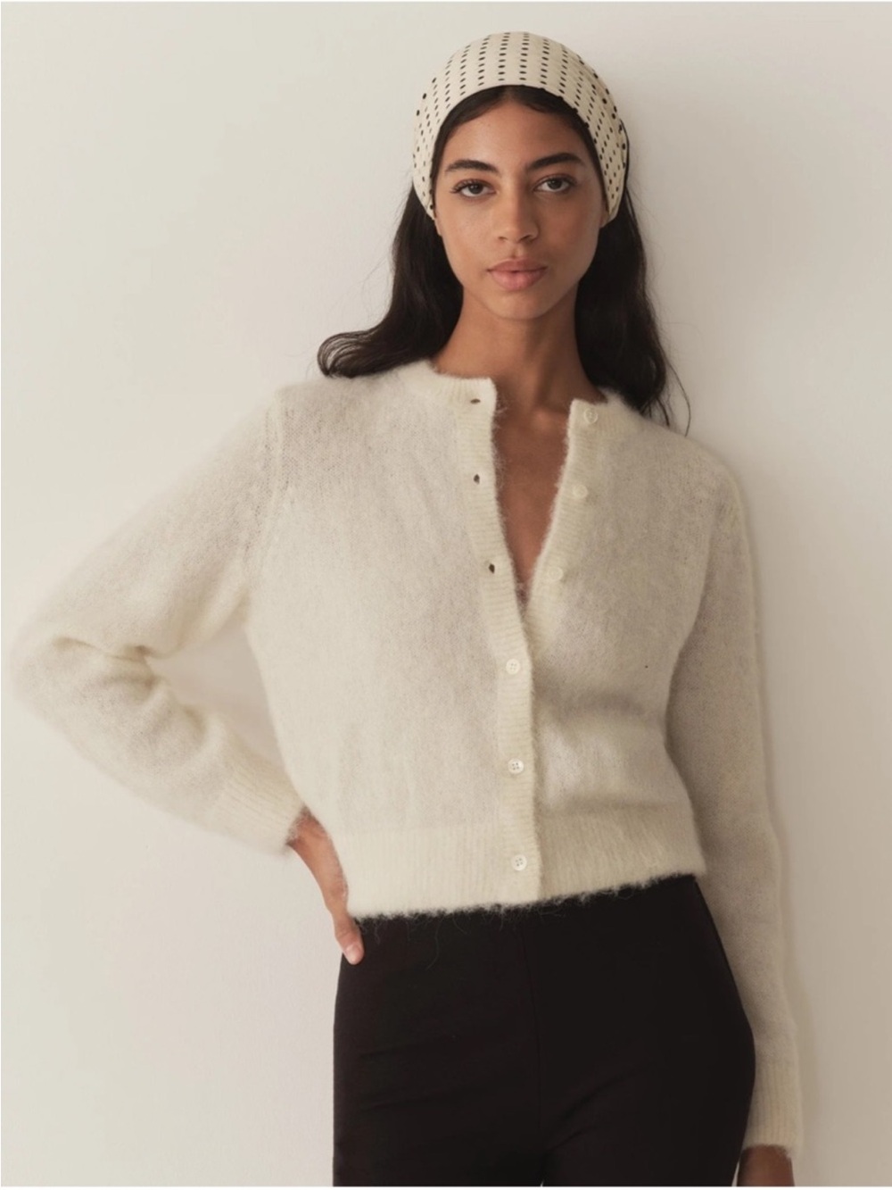Doen Lilette alpaca-blend cardigan large